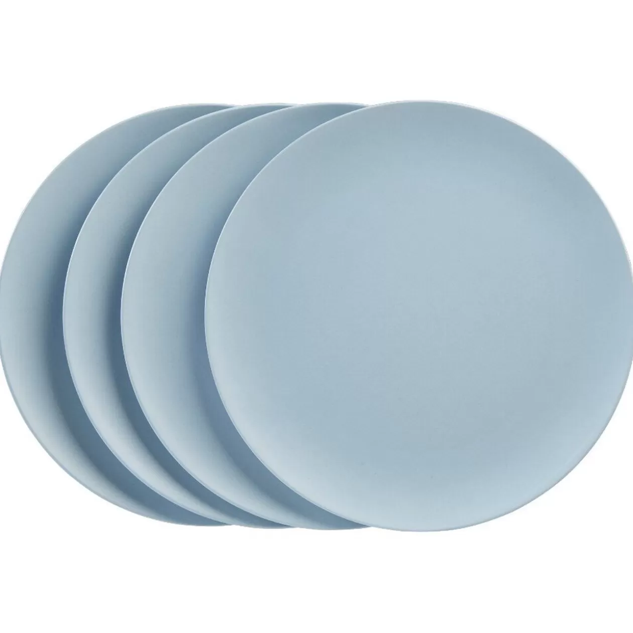 Lot de 4 assiettes plates en bambou bleu>Gifi Shop