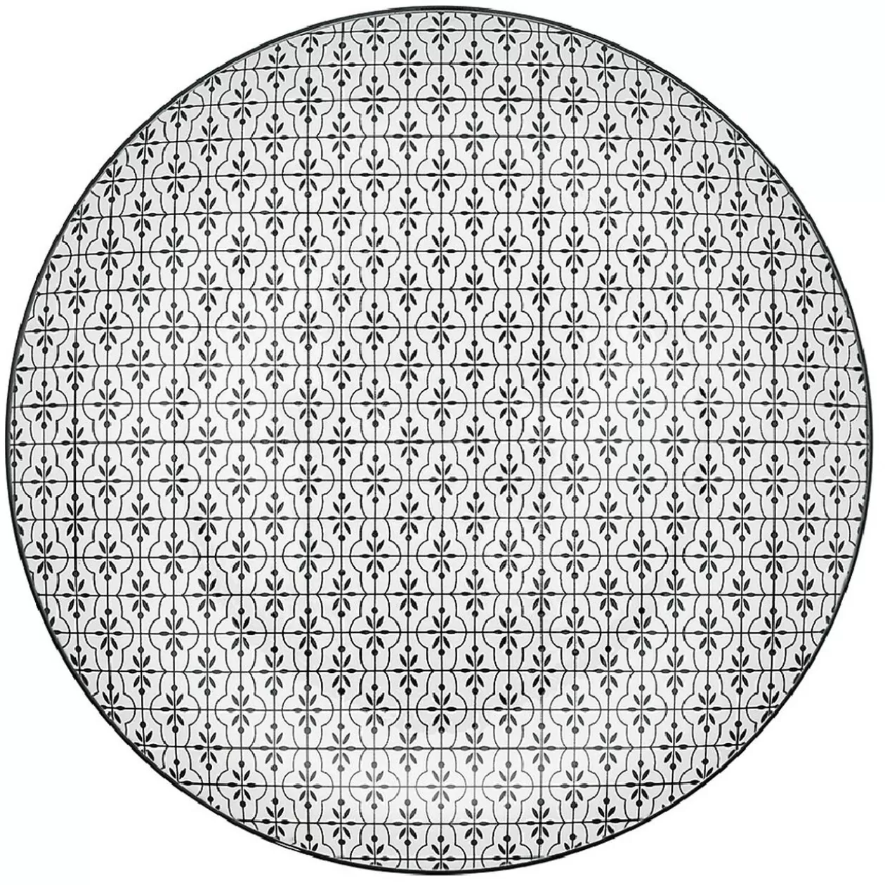 Lot de 4 assiettes plates motif géométrique en céramique>Gifi Hot