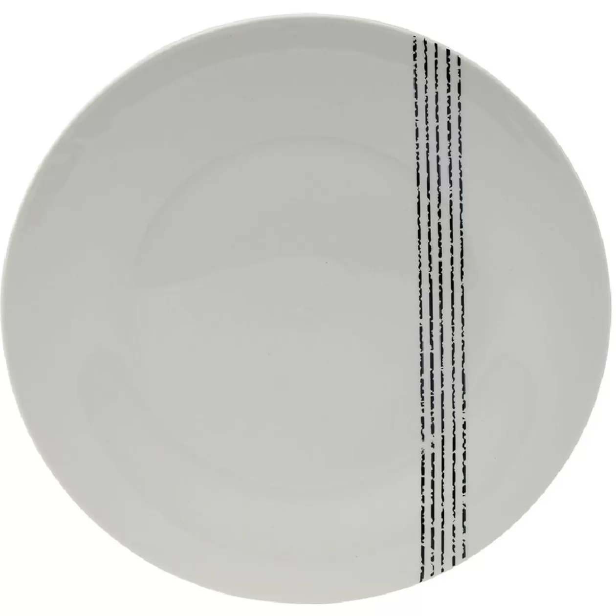 Lot de 4 assiettes plates rondes Bistrot porcelaine blanche>Gifi Clearance