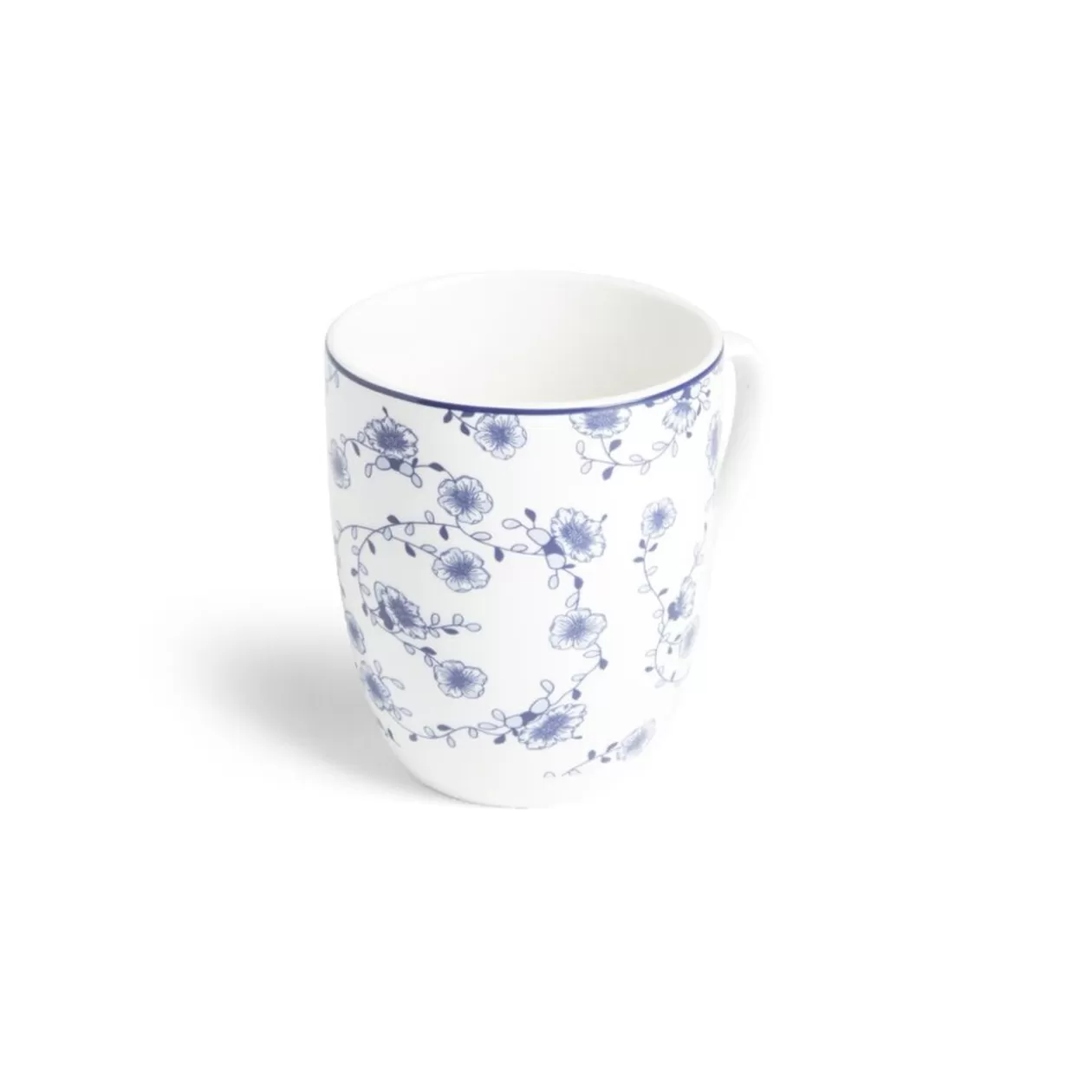 Lot de 4 mugs 200ml porcelaine Ø8,8x10,4cm bleu et blanc>Gifi Outlet
