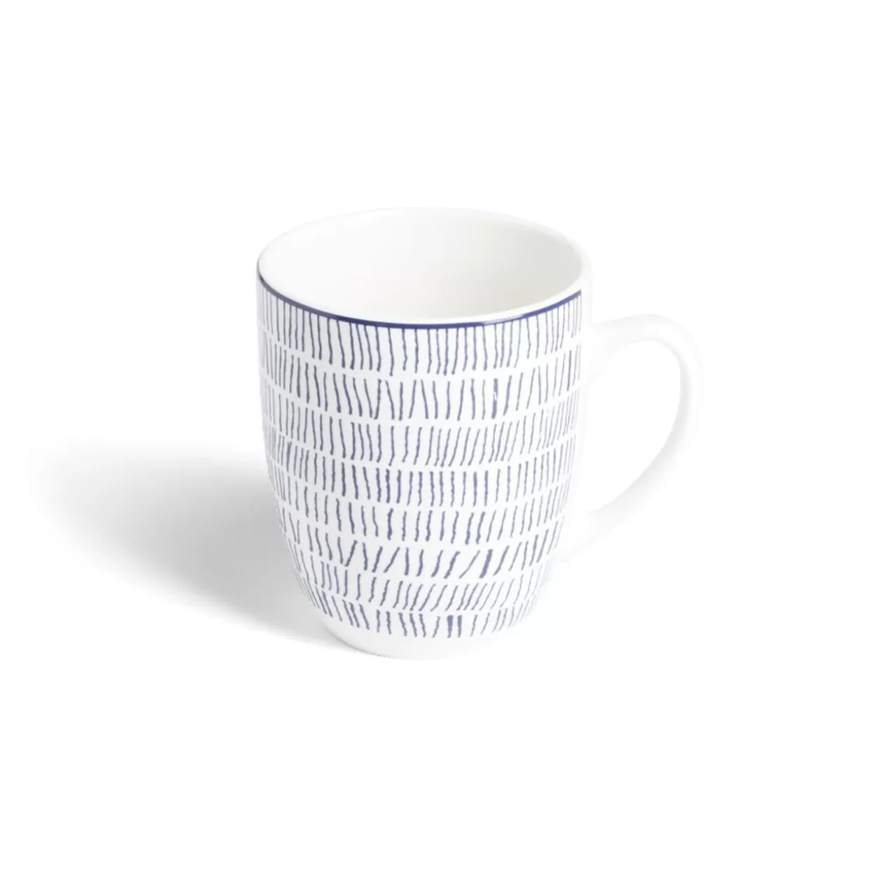 Lot de 4 mugs 200ml porcelaine Ø8,8x10,4cm bleu et blanc>Gifi Outlet