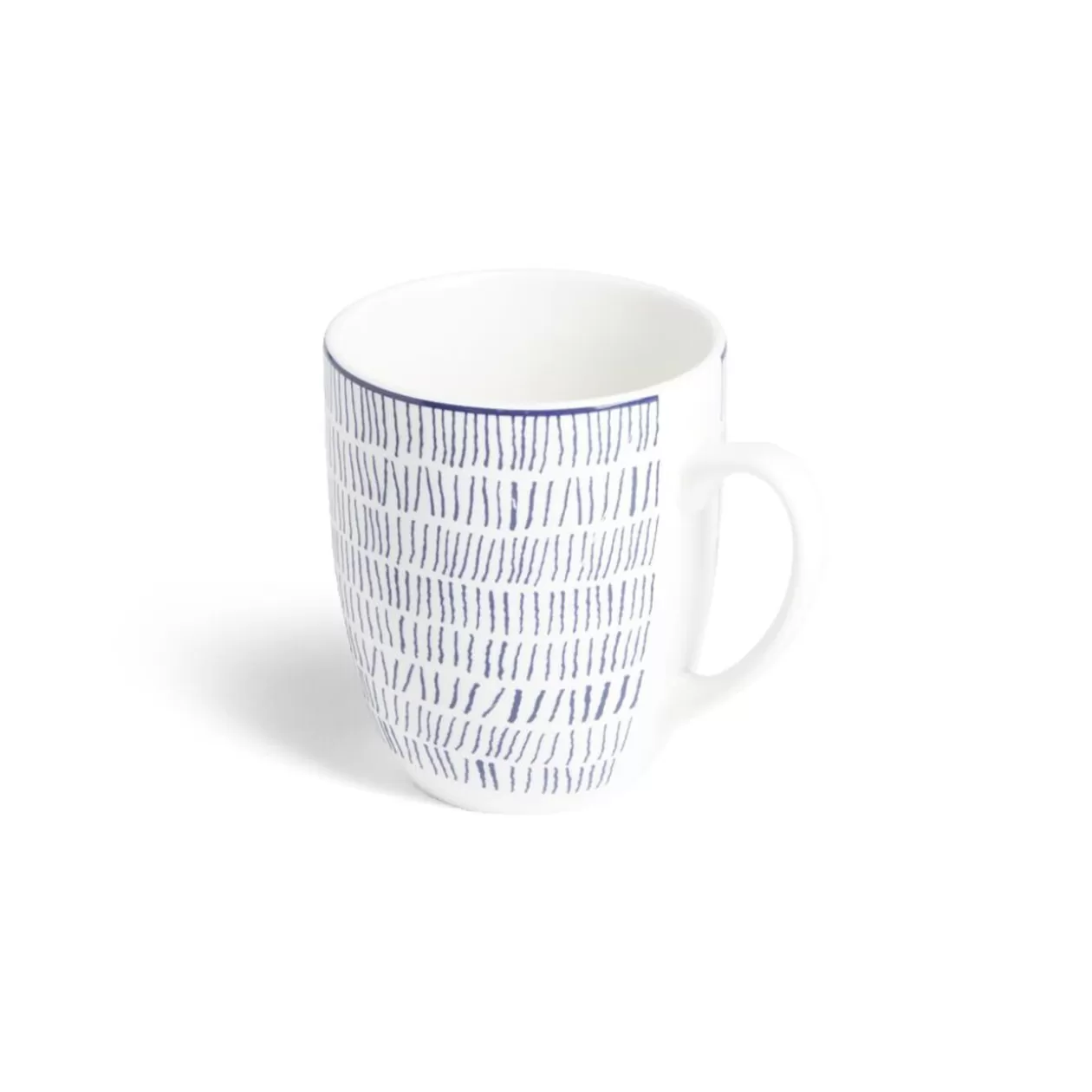 Lot de 4 mugs 200ml porcelaine Ø8,8x10,4cm bleu et blanc>Gifi Outlet