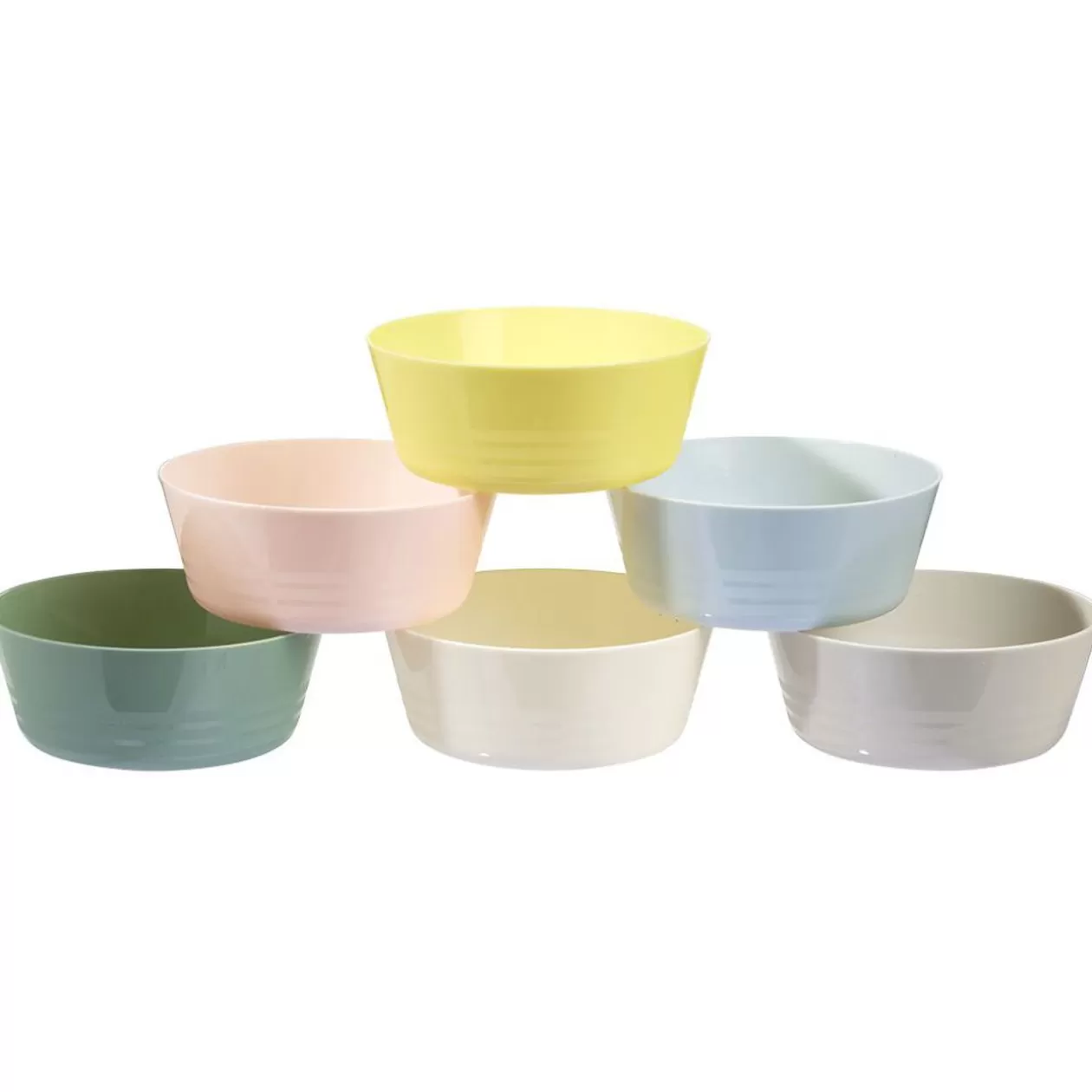 Lot de 6 bols en plastique réutilisable>Gifi Best
