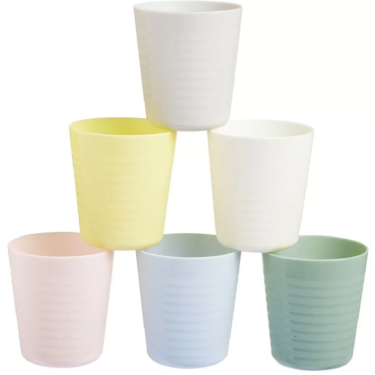 Lot de 6 gobelets en plastique réutilisable 230 ml>Gifi Outlet