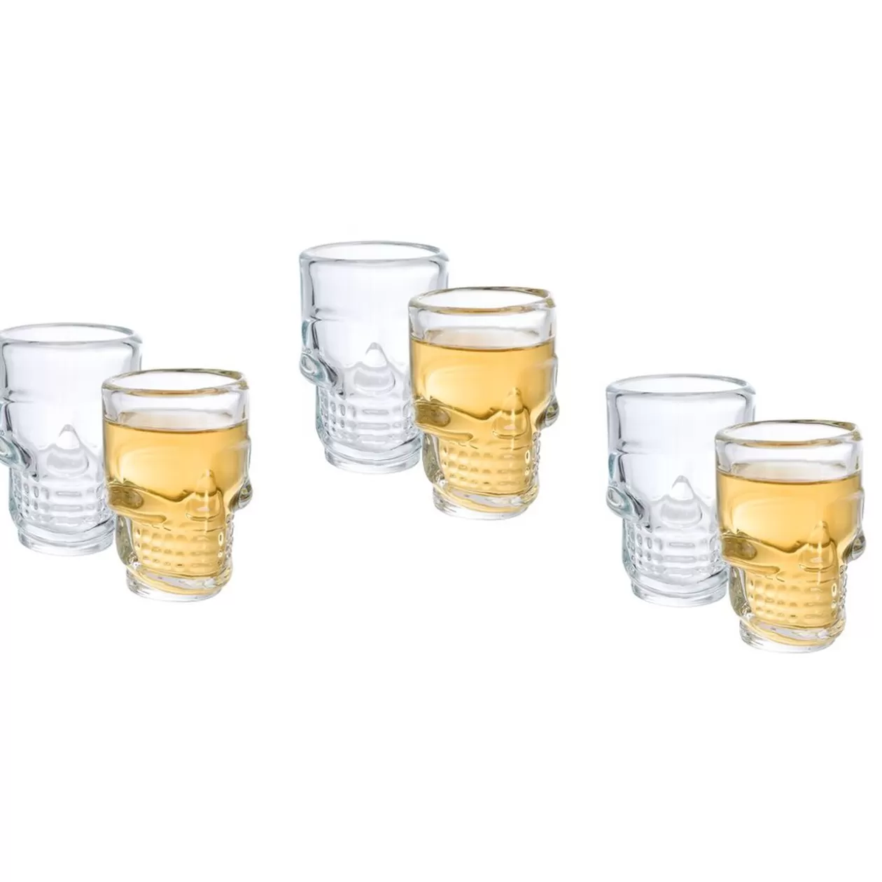 Lot de 6 verres shooters Halloween forme tête de mort>Gifi Clearance