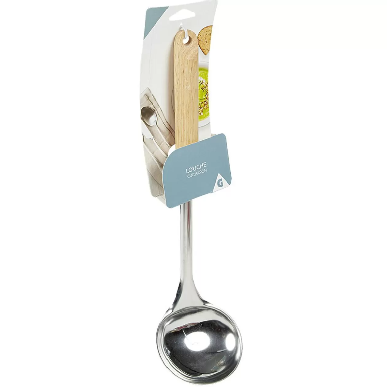 Gifi Louche en inox avec manche en bois< Préparation Culinaire