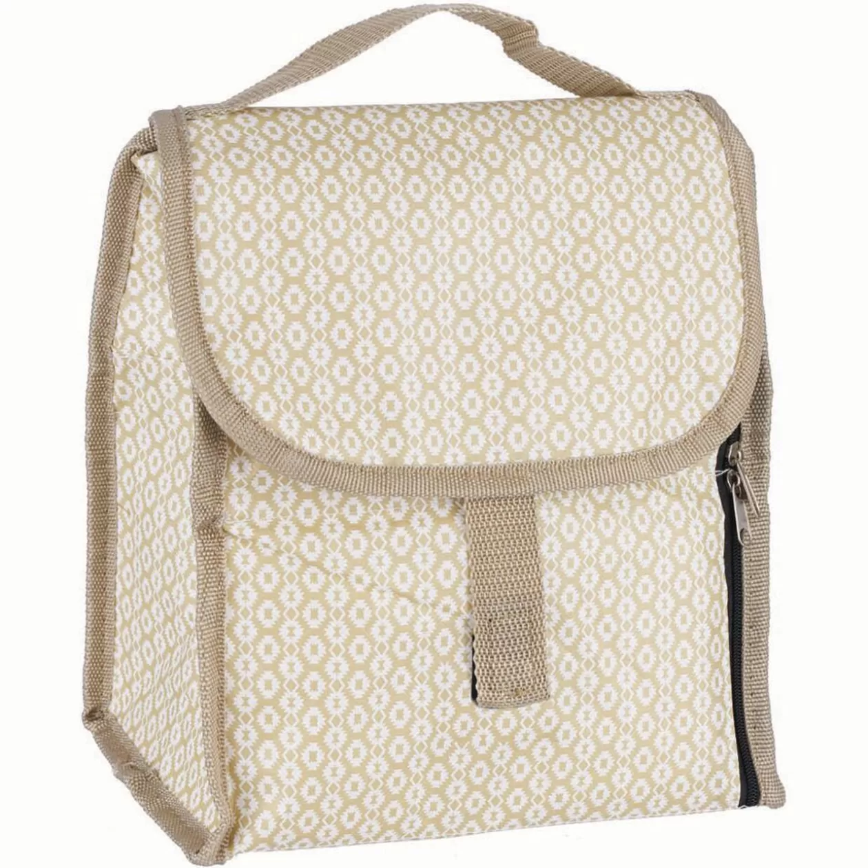 Gifi Lunch bag réfrigérant blanc écru motif macramé 2,3 L< Conservation Alimentaire