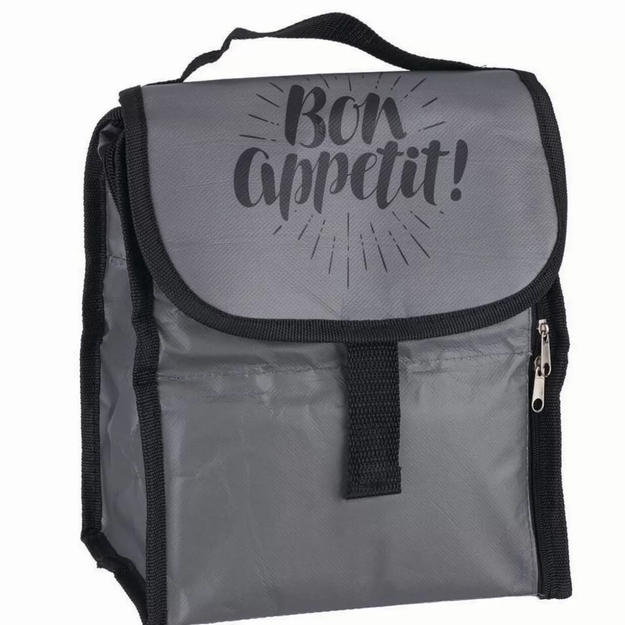 Gifi Lunch bag réfrigérant gris et noir inscription Bon Appétit !< Conservation Alimentaire