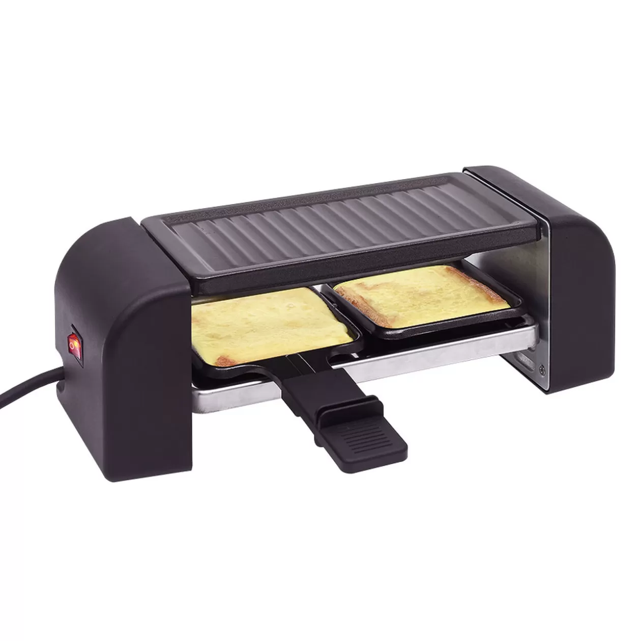 Gifi Machine à raclette Duo connectable noire 2 poêlons 450W< Petit Électroménager