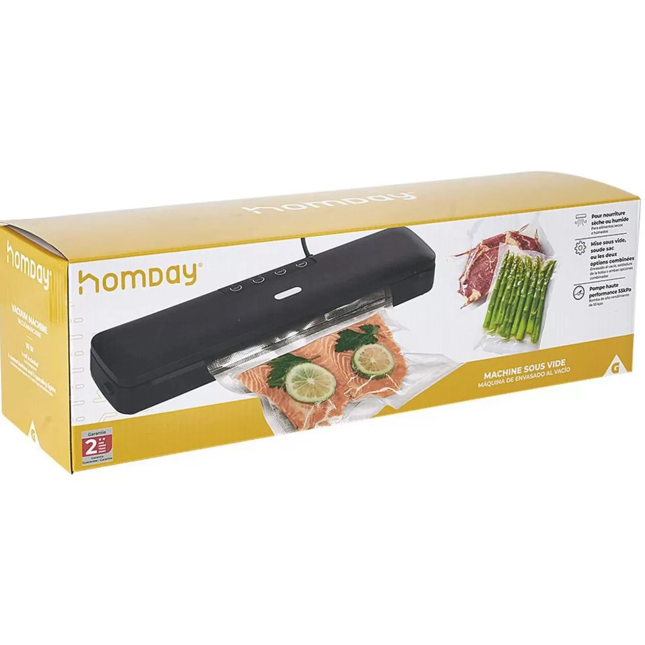 Gifi Machine de mise sous vide Homday 95W< Conservation Alimentaire
