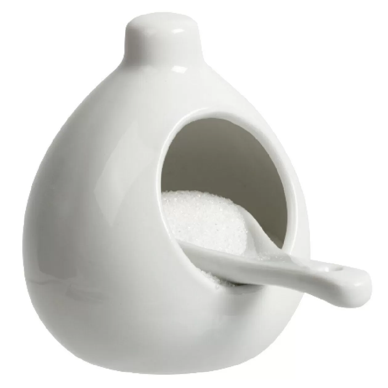 Main à sel + cuillère en céramique blanc>Gifi Discount