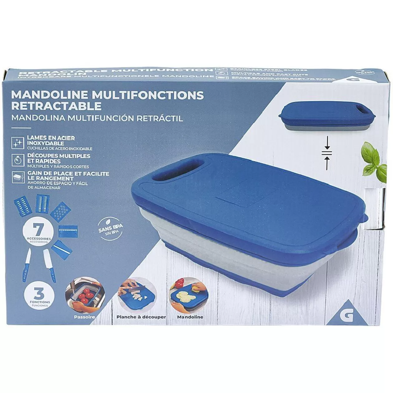 Gifi Mandoline multifonctions rétractable< Préparation Culinaire