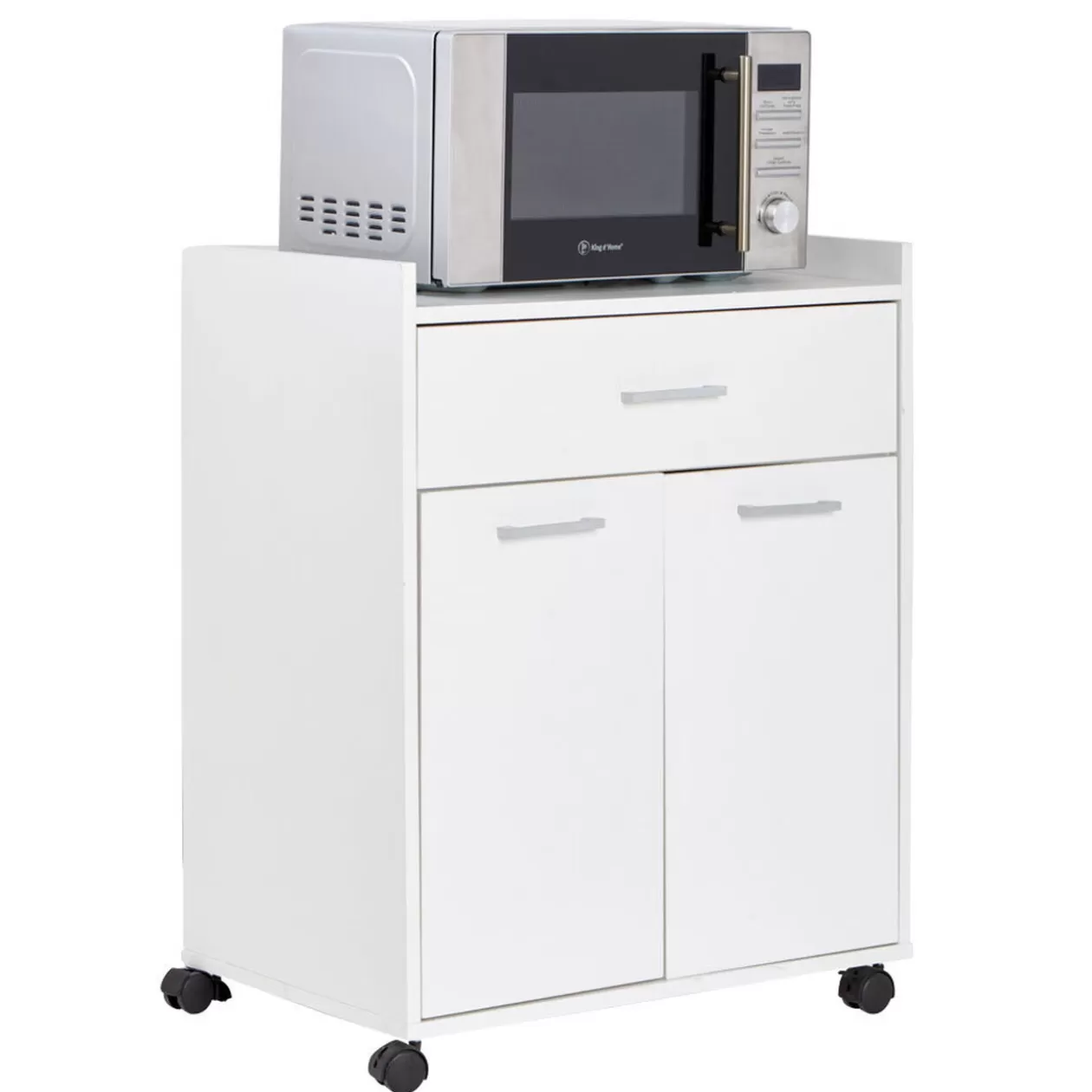 Gifi Meuble blanc pour micro ondes Kooky< Rangement De Cuisine