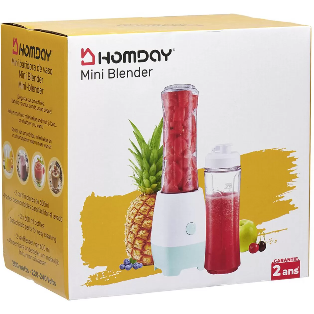 Gifi Mini blender avec deux gourdes de 600 ml< Petit Électroménager
