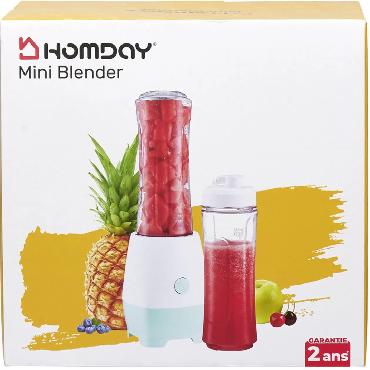 Gifi Mini blender avec deux gourdes de 600 ml< Petit Électroménager