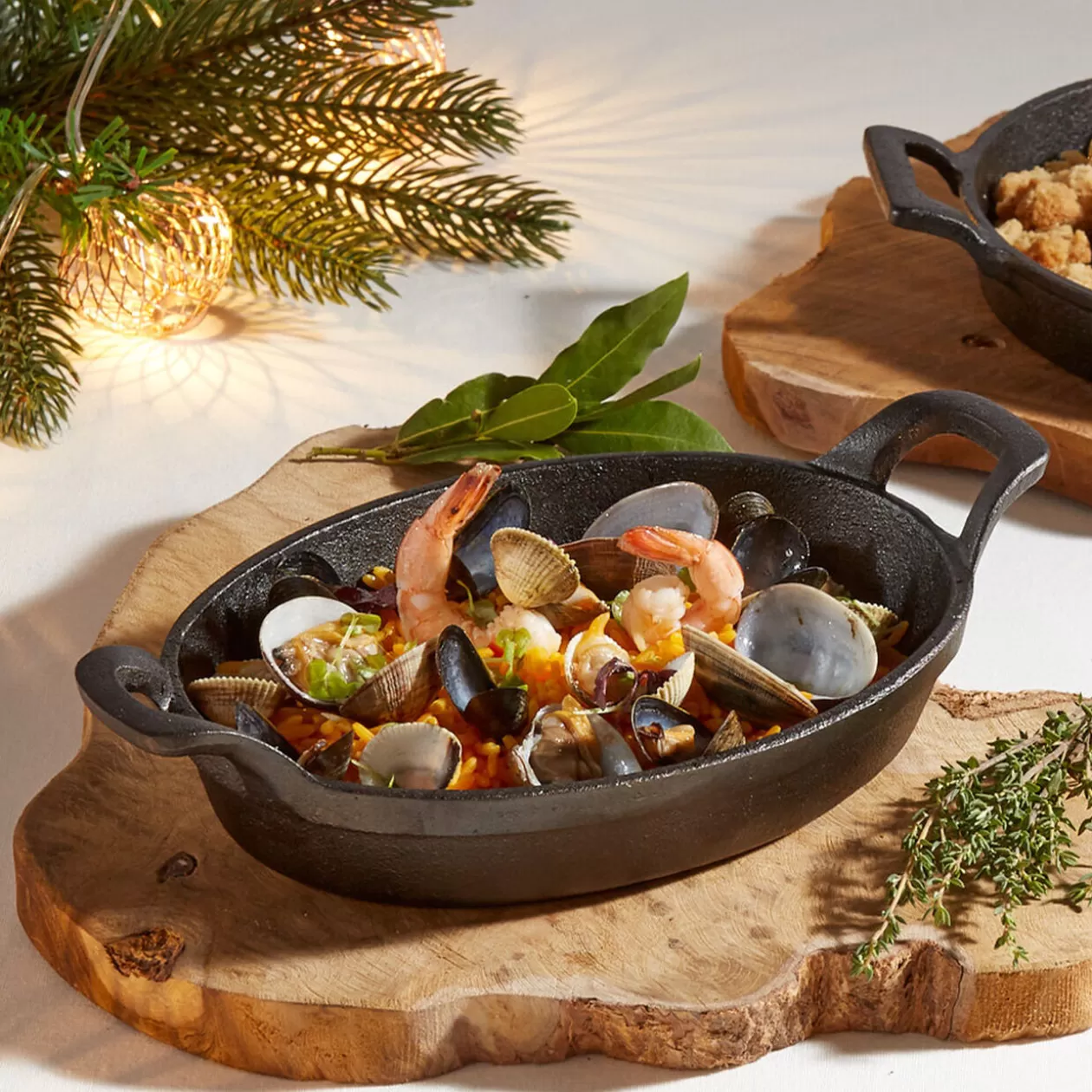 Gifi Mini plat à four ovale en fonte avec poignées< Cuisson