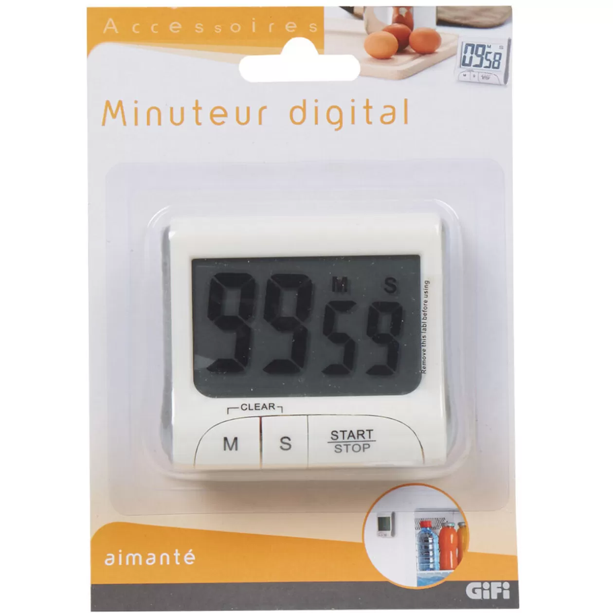 Gifi Minuteur digital blanc< Préparation Culinaire