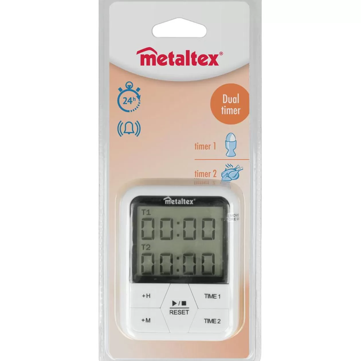 Gifi Minuteur double Metaltex digital aimanté avec support 24 H< Préparation Culinaire