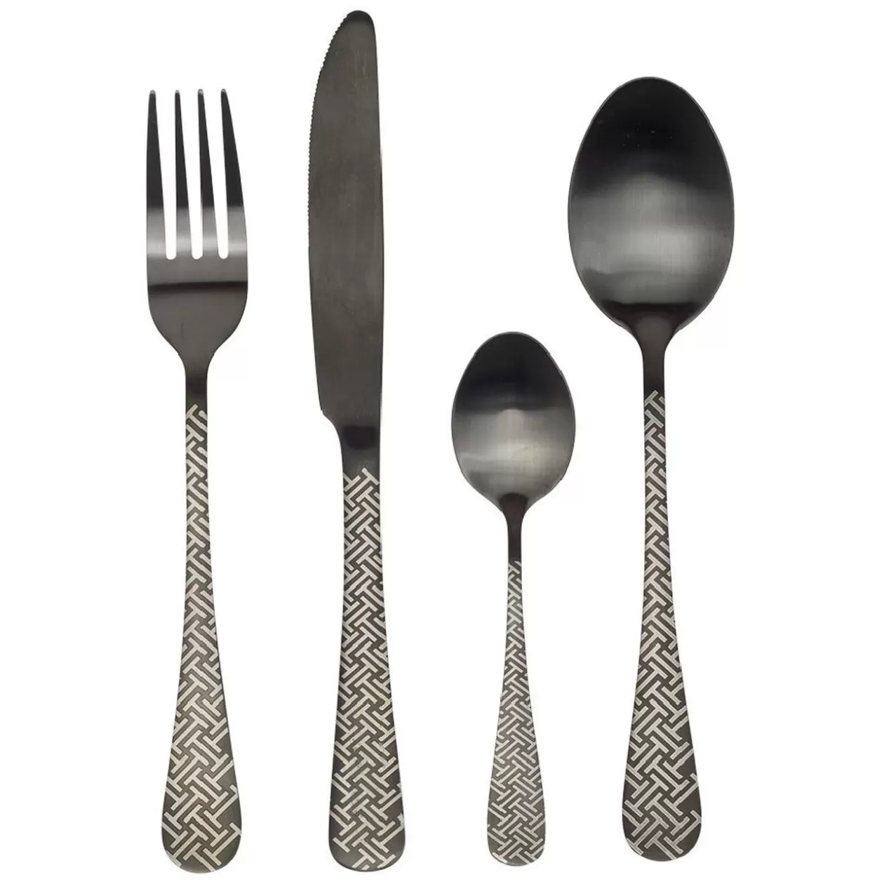 Ménagère 16 pièces inox noir>Gifi Flash Sale