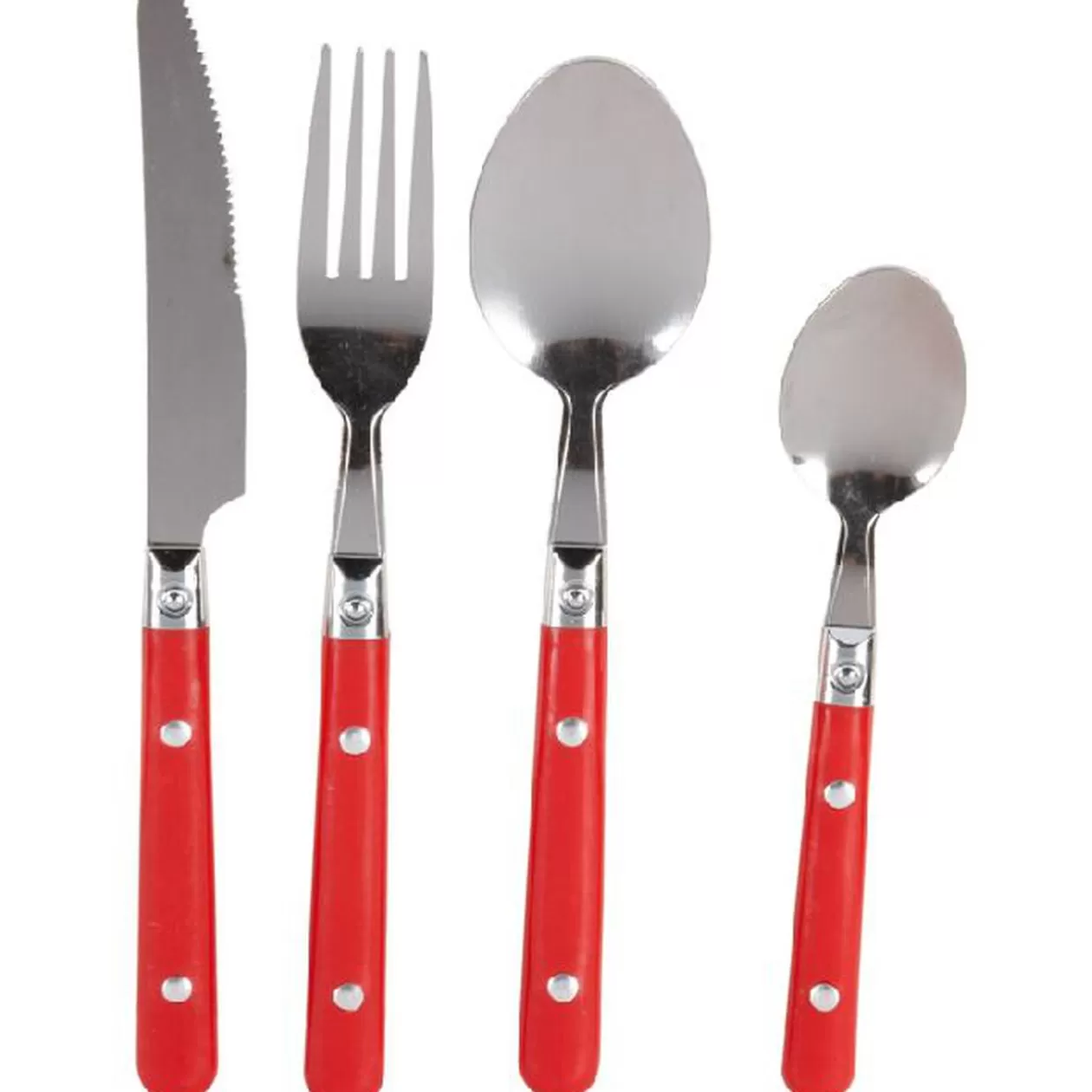 Ménagère 16 pièces rouge>Gifi Online