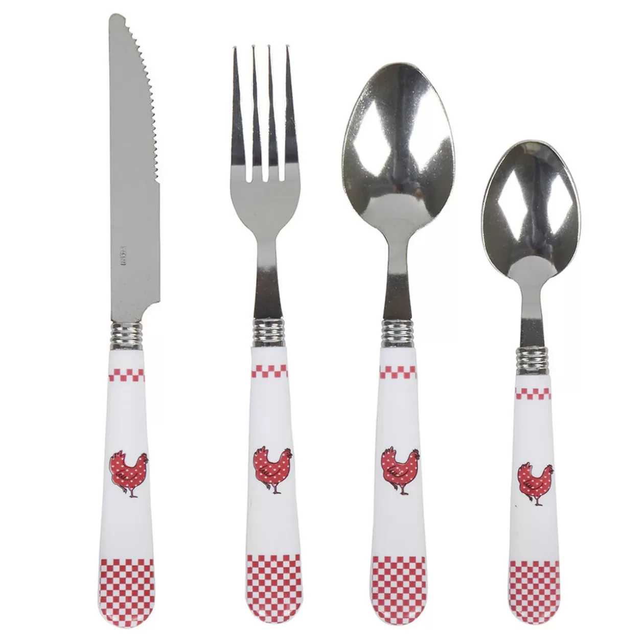 Ménagère 24 pièces design poule>Gifi Cheap