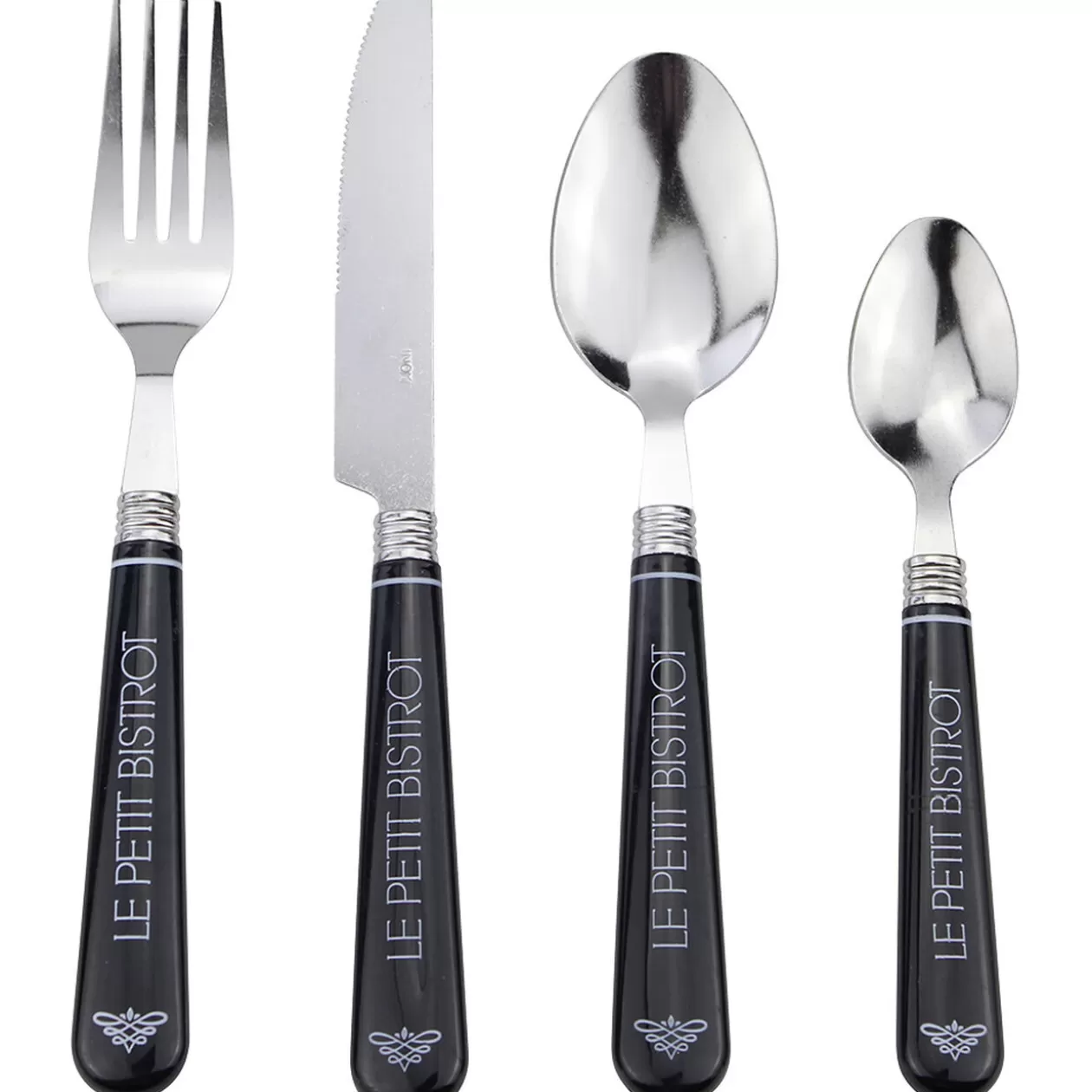 Ménagère 24 pièces noir le petit bistrot>Gifi Fashion
