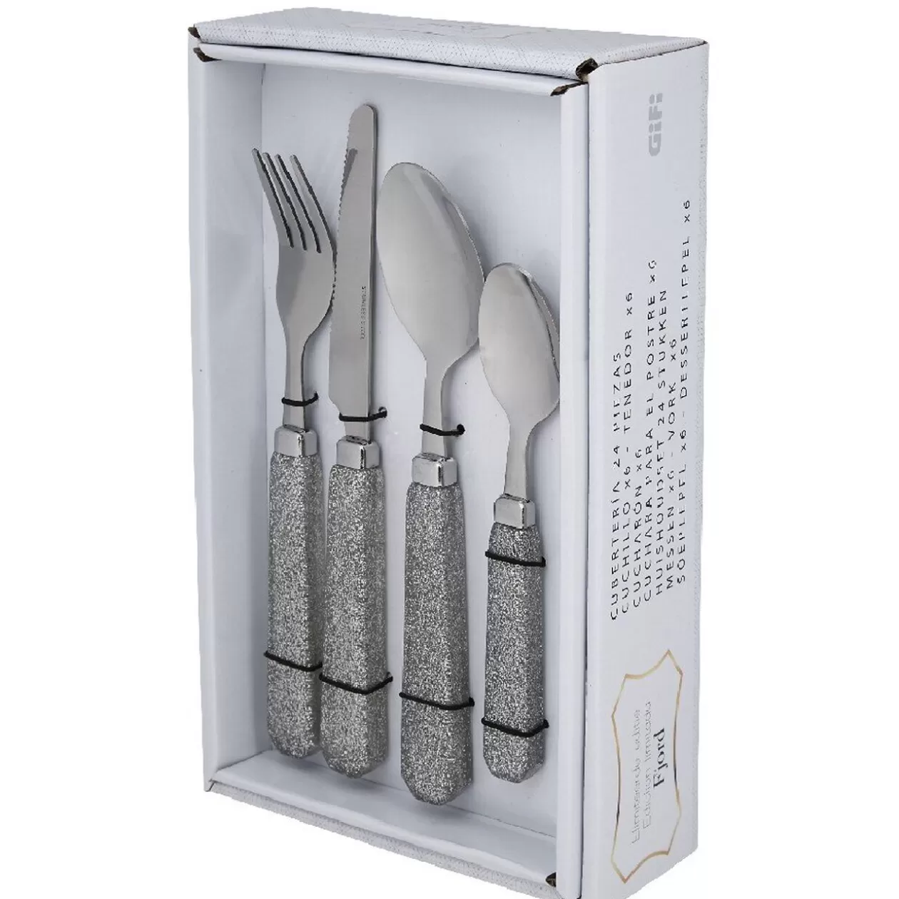 Gifi Ménagère 24 pièces pailleté gris argent< Préparation Culinaire