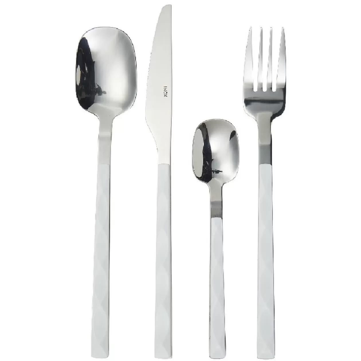 Gifi Ménagère de 16 couverts manche blanc< Vaisselle Et Accessoires De Table