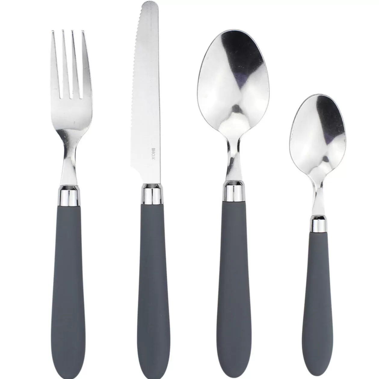 Gifi Ménagère inox manche gris 24 pièces< Vaisselle Et Accessoires De Table