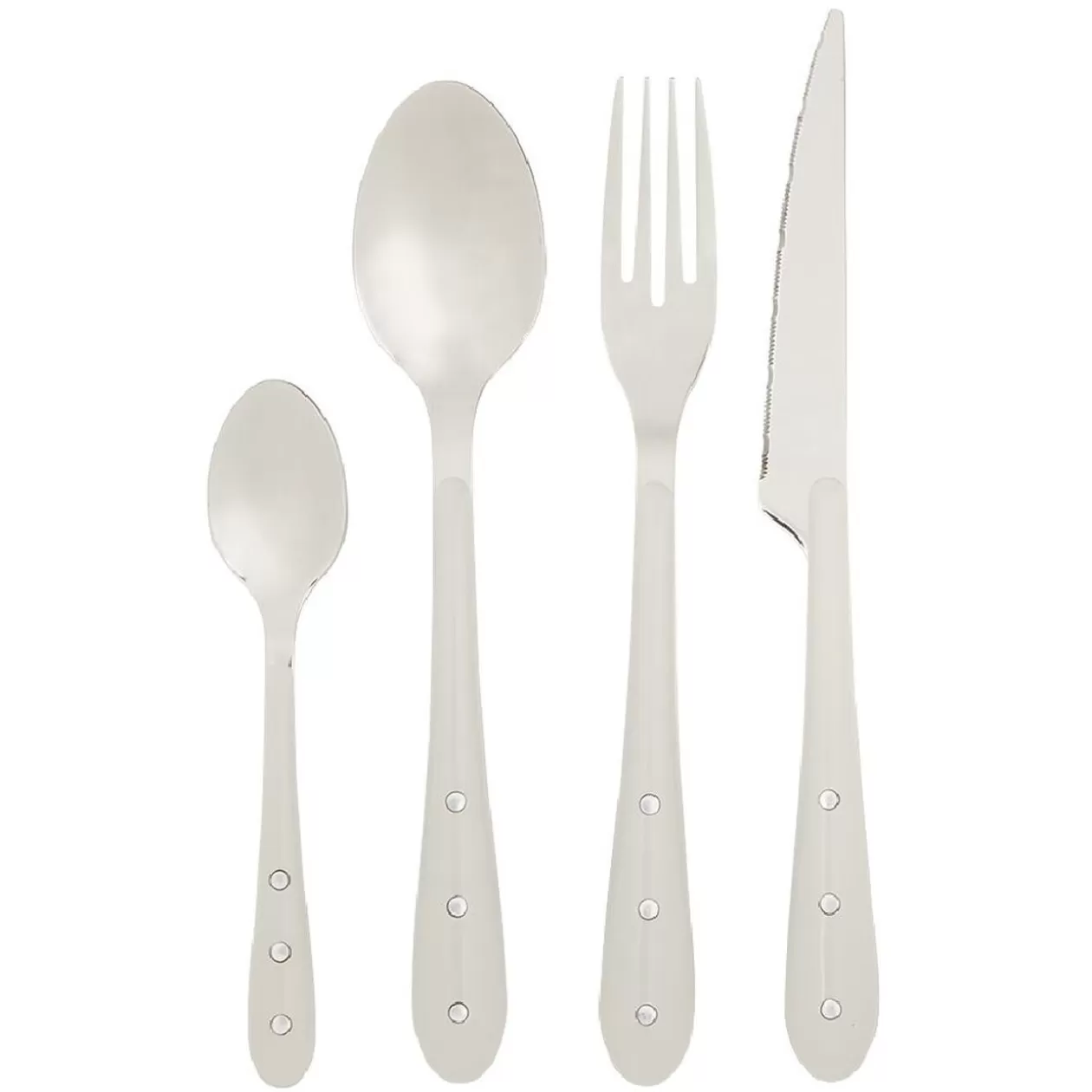 Gifi Ménagère Lisa D'Alban inox manche blanc 16 pièces< Vaisselle Et Accessoires De Table