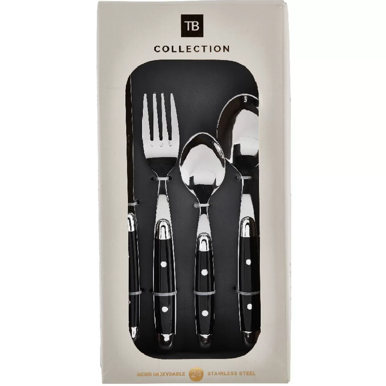 Gifi Ménagère noir et argent Bastille 24 pièces< Vaisselle Et Accessoires De Table
