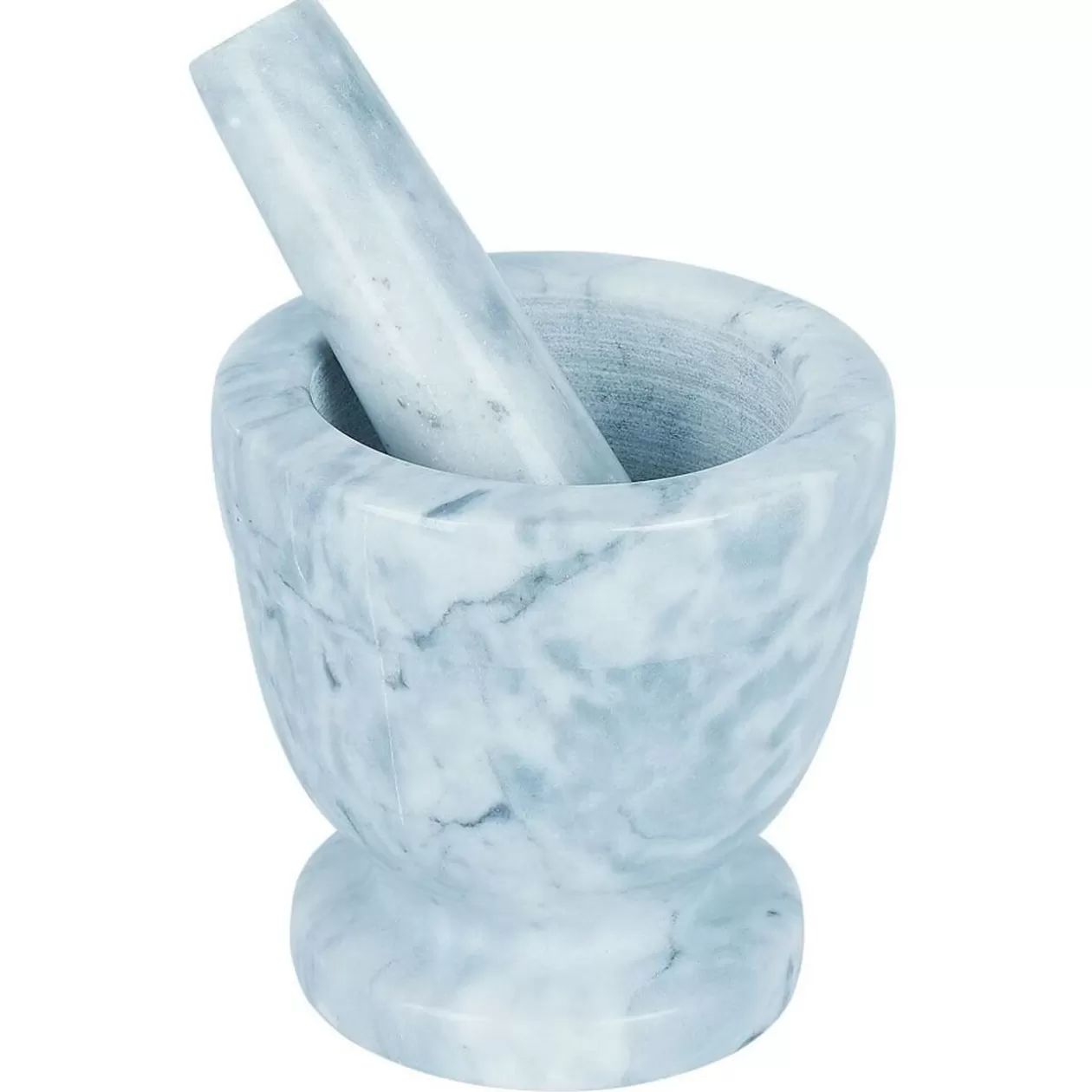 Gifi Mortier avec pilon effet marbre gris Ø10,5xH10cm< Préparation Culinaire