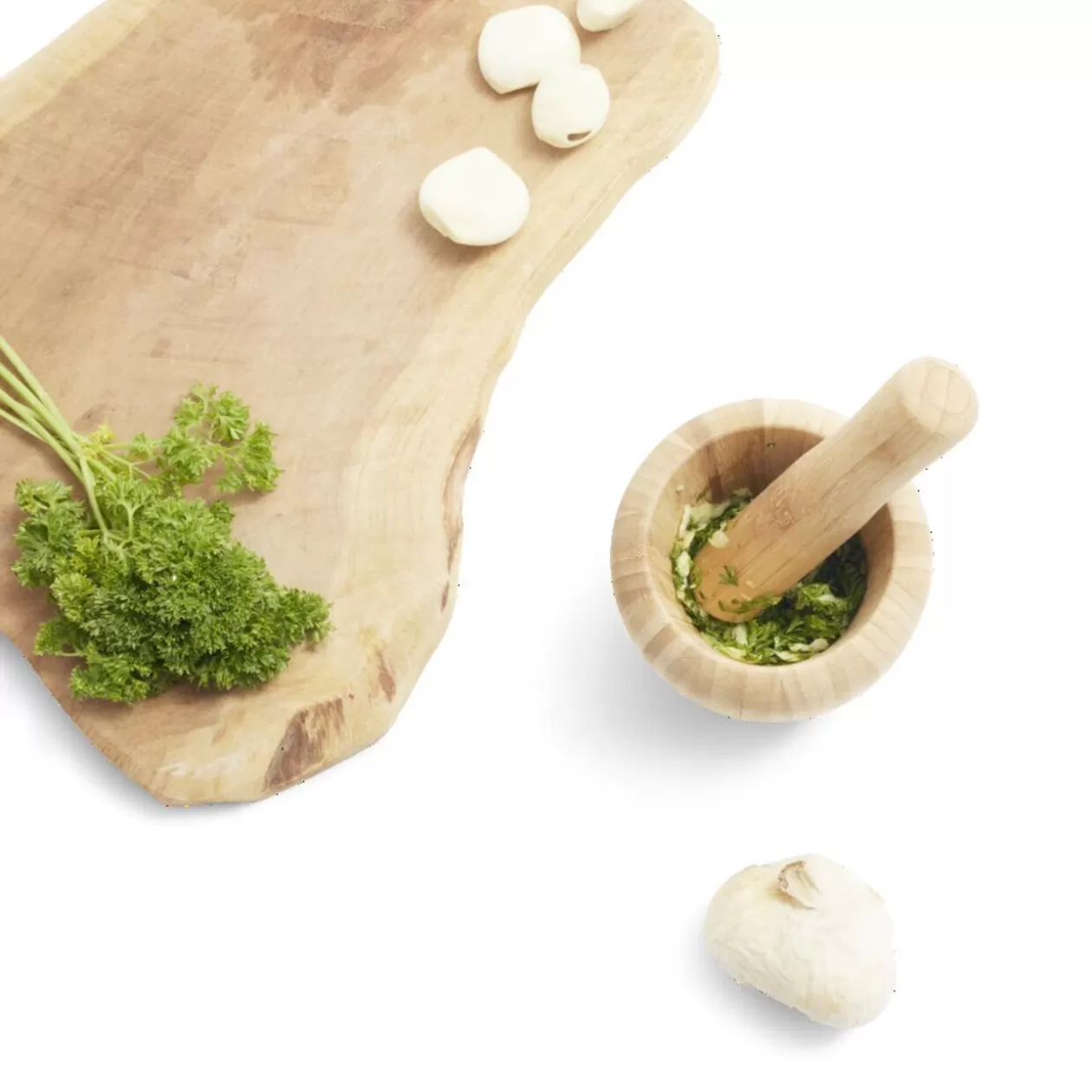Gifi Mortier en bambou H14,5cm< Préparation Culinaire