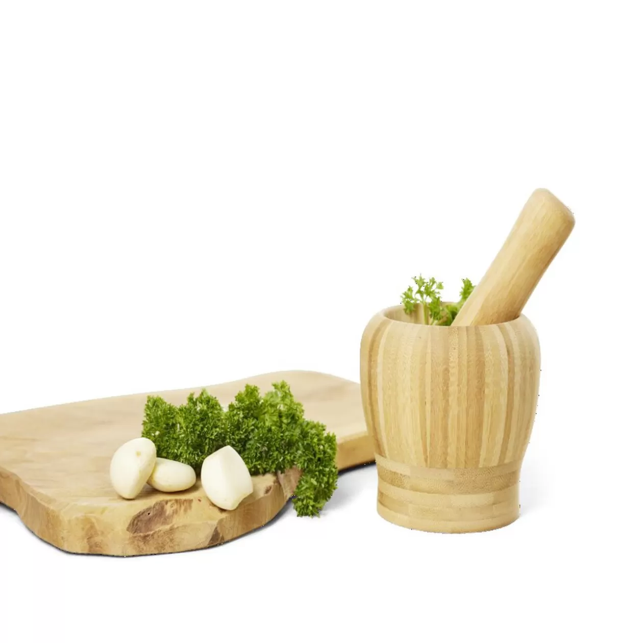 Gifi Mortier en bambou H14,5cm< Préparation Culinaire