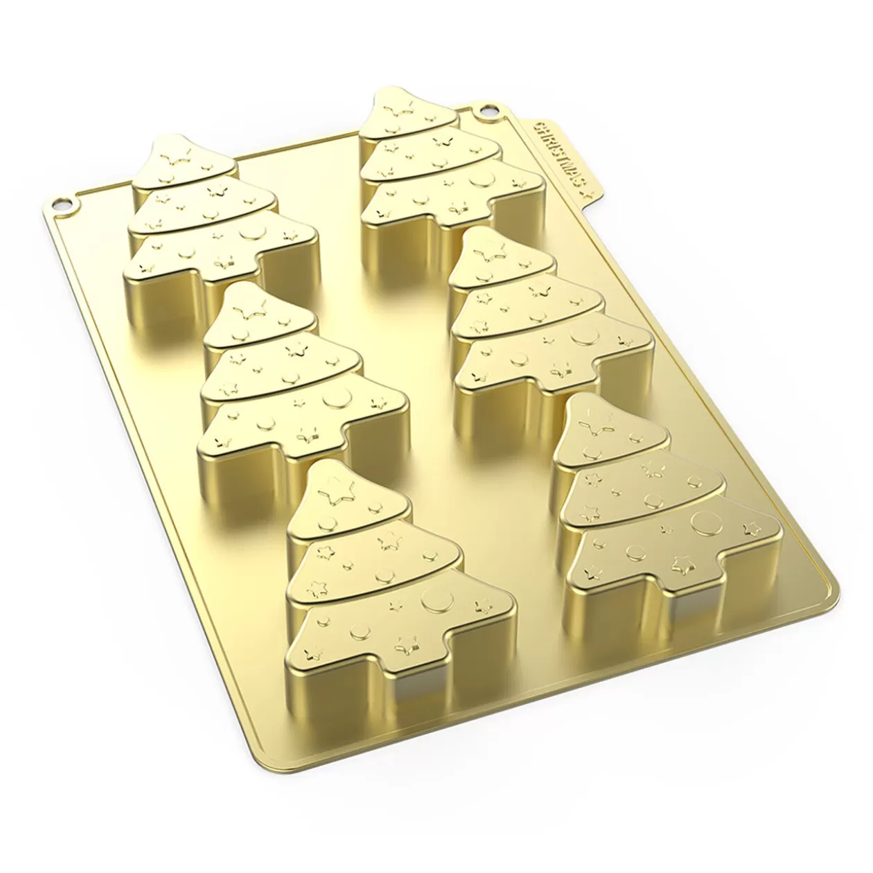 Gifi Moule à gâteau forme sapin de Noël x 6 en silicone< Cuisson