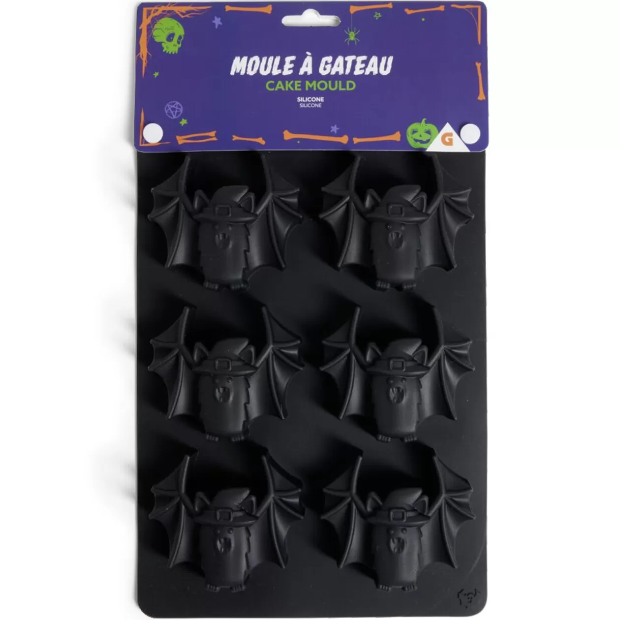 Gifi Moule à gâteau Halloween silicone forme araignée 27x18xH3cm< Cuisson