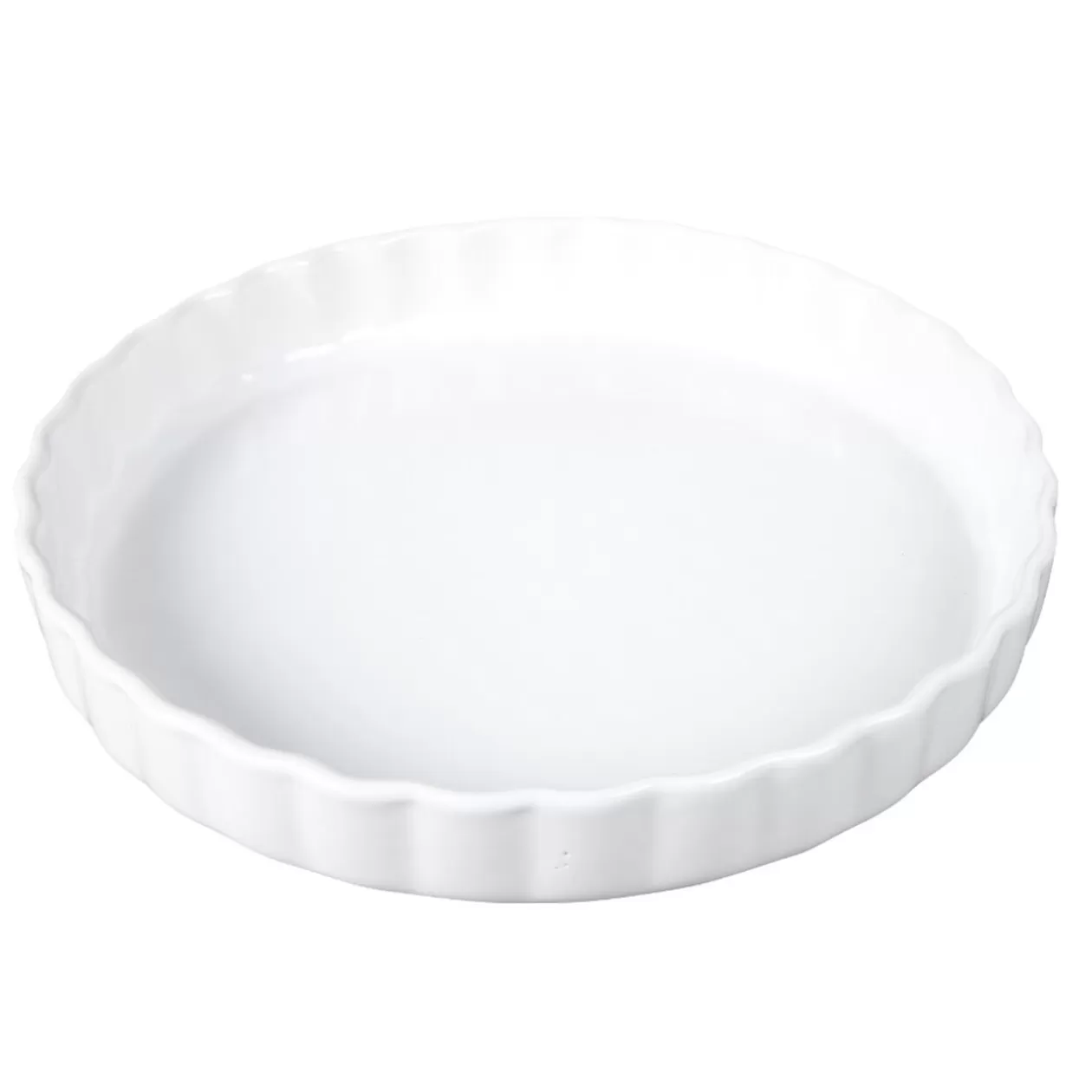 Gifi Moule à tarte en céramique blanc< Cuisson