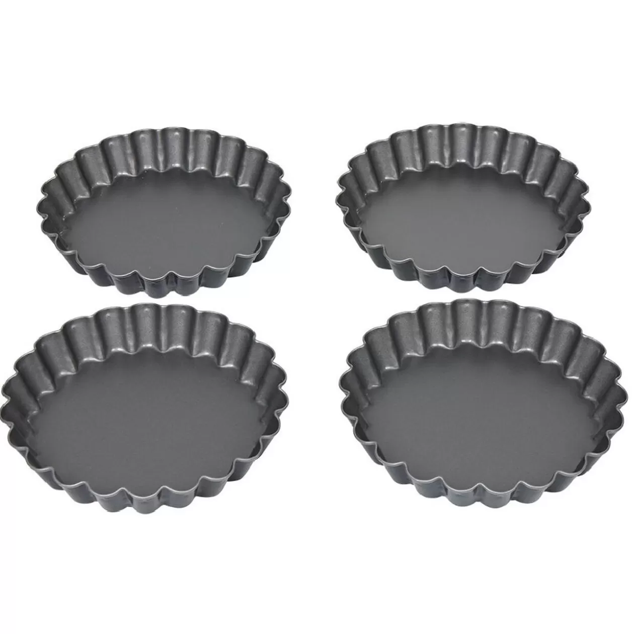 Gifi Moule à tartelette revêtement antiadhésif Ø12cm x4< Cuisson