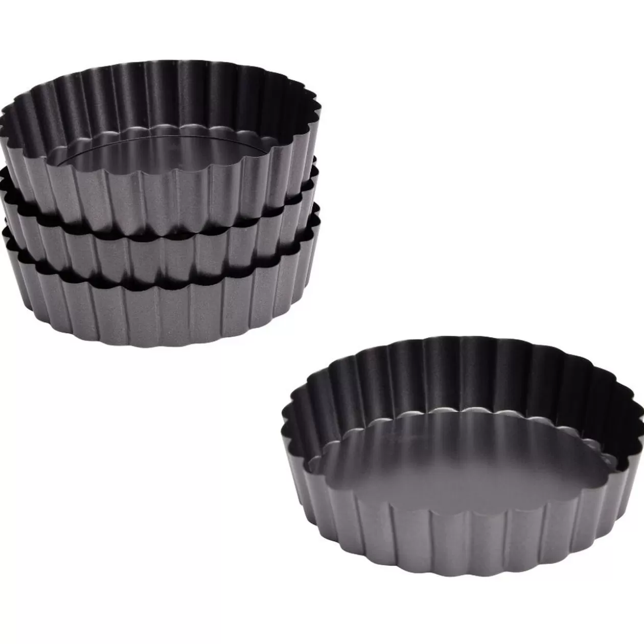 Gifi moule à tartelette x 4 fond amovible< Cuisson