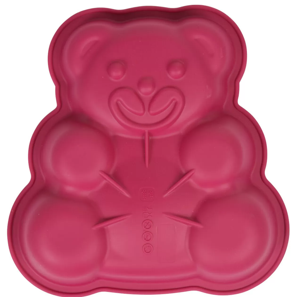 Gifi Moule carré silicone forme nounours rose< Cuisson