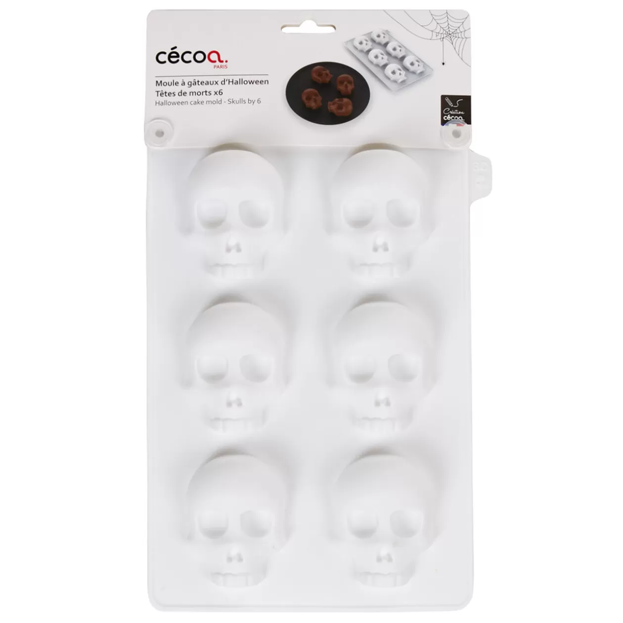 Gifi Moule en silicone tête de mort 3D x6< Cuisson