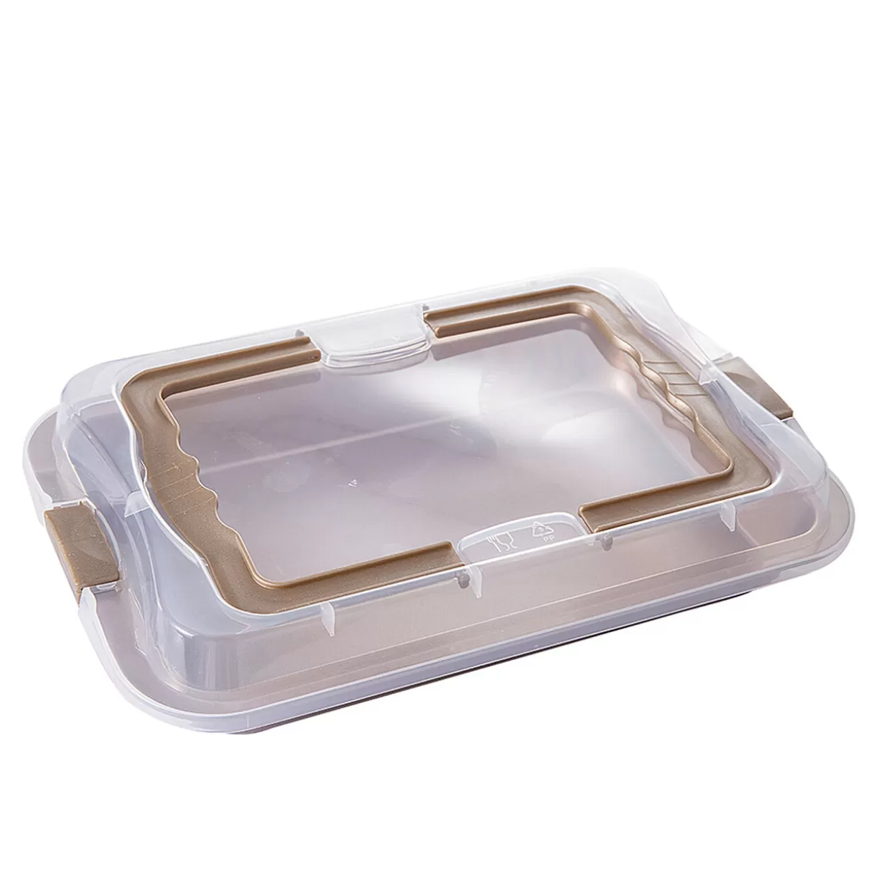 Gifi Moule rectangulaire anti adhérent avec couvercle de transport< Cuisson