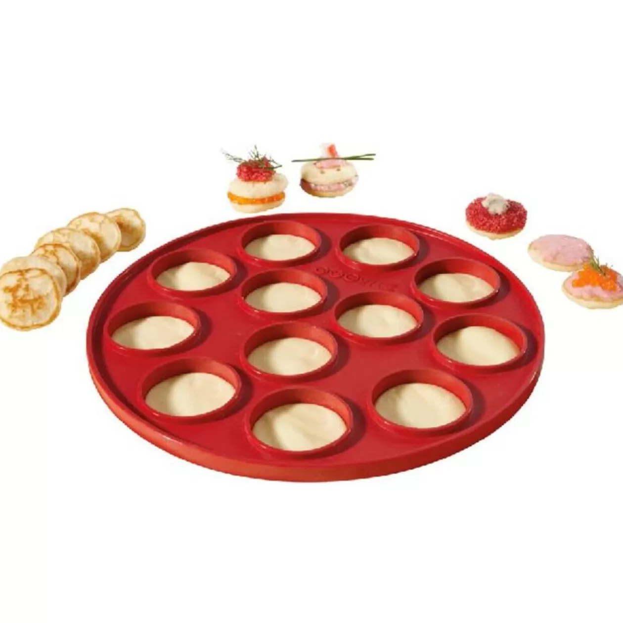 Gifi Moule silicone 12 blinis< Cuisson