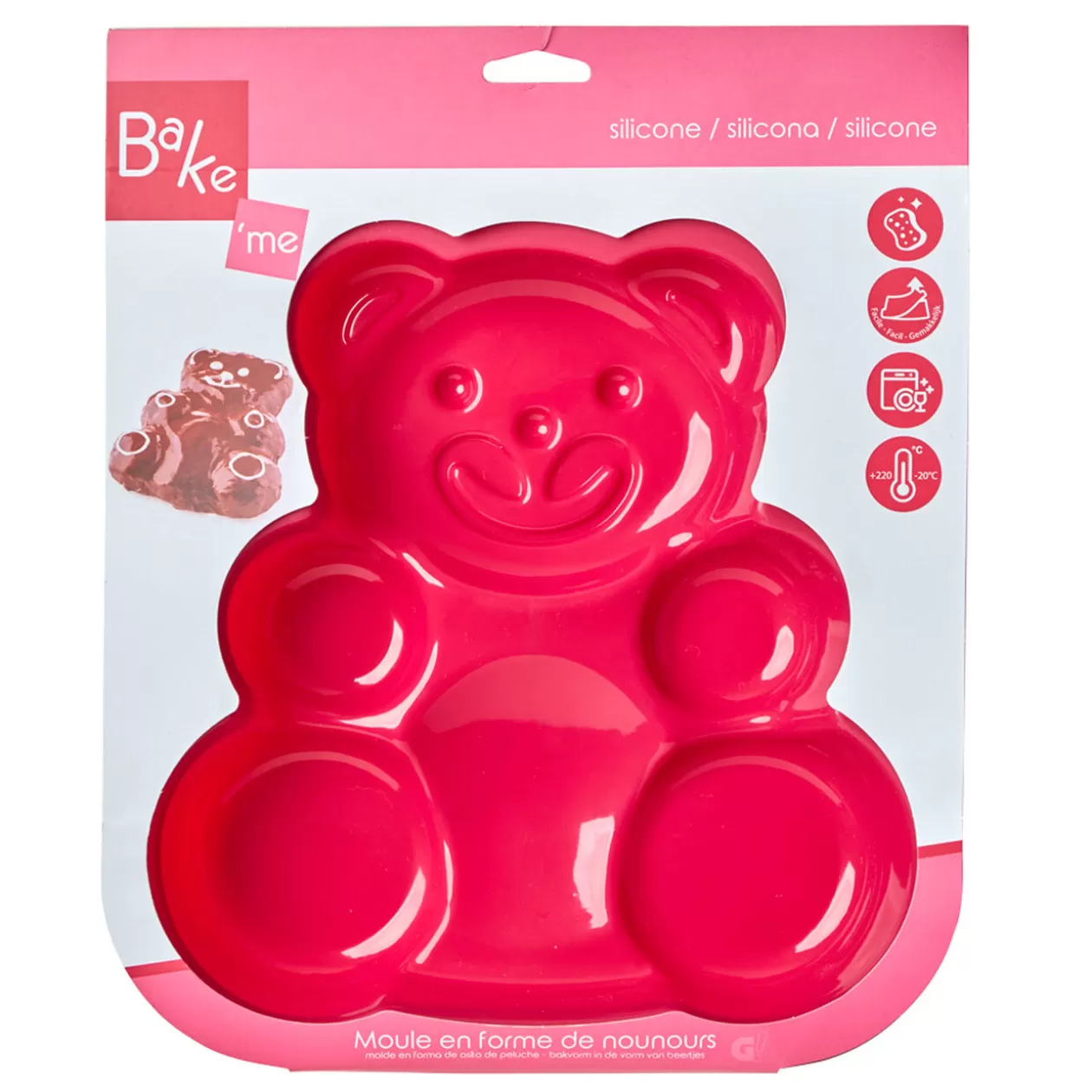 Gifi Moule silicone rose nounours< Cuisson