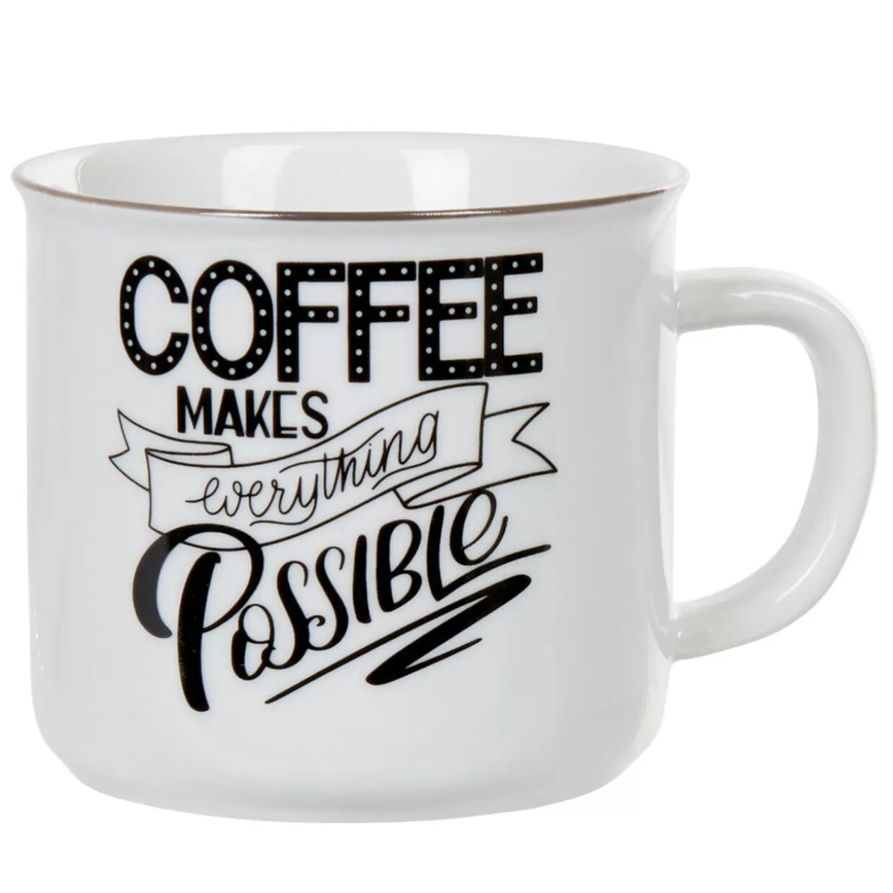 Gifi Mug à message Coffee makes everything possible Bakery< Vaisselle Et Accessoires De Table