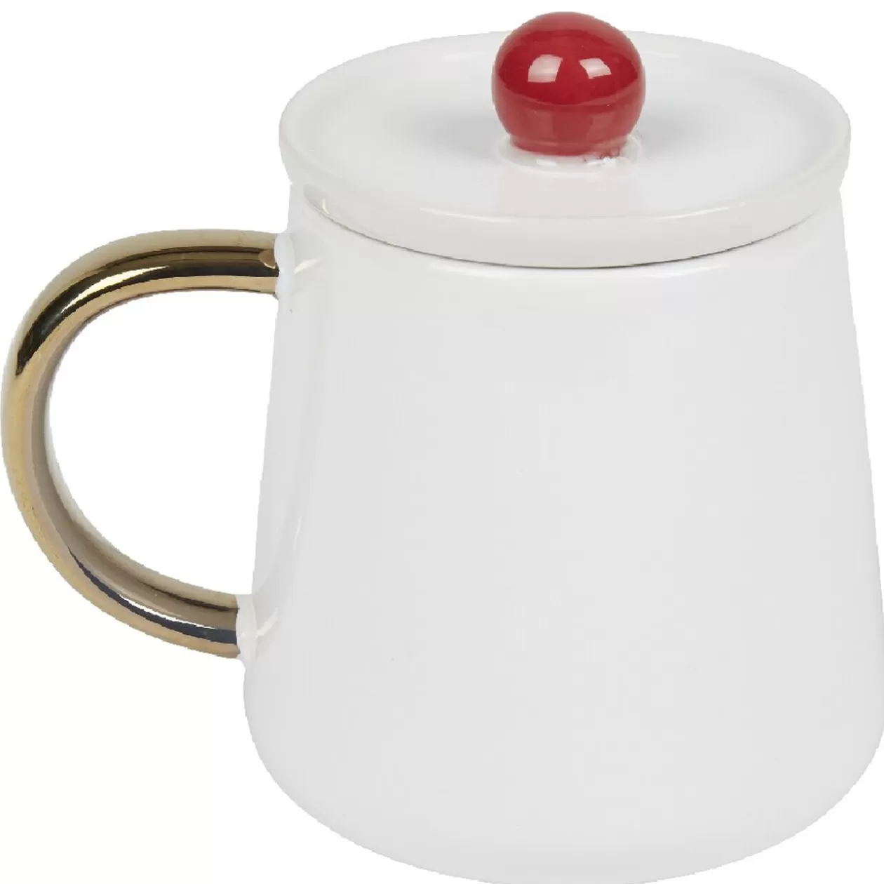 Gifi Mug blanc hibou mandala avec anse dorée et couvercle< Vaisselle Et Accessoires De Table