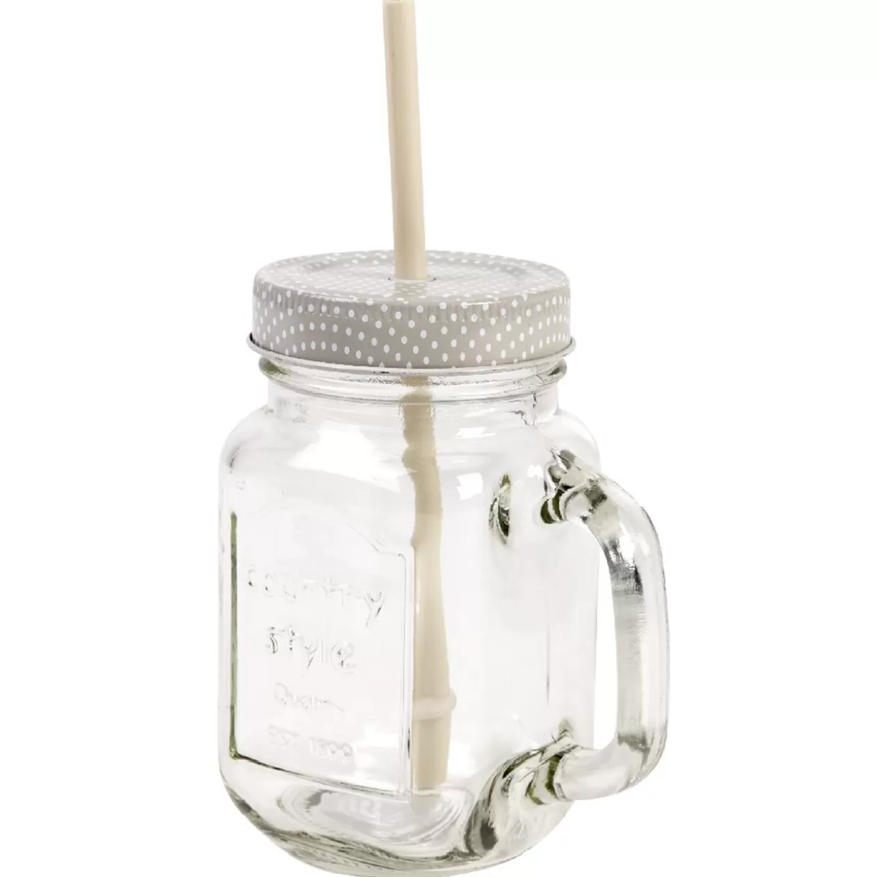 Gifi Mug bocal transparent avec paille< Conservation Alimentaire