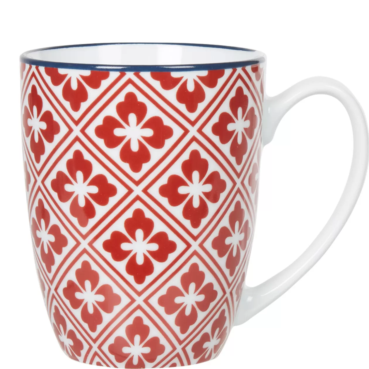 Gifi Mug design carreaux de ciment rouge blanc< Vaisselle Et Accessoires De Table