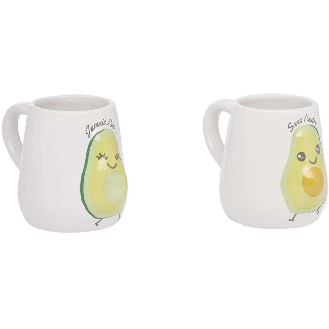 Mug duo avocat x2 Jamais l'un sans l'autre>Gifi Discount