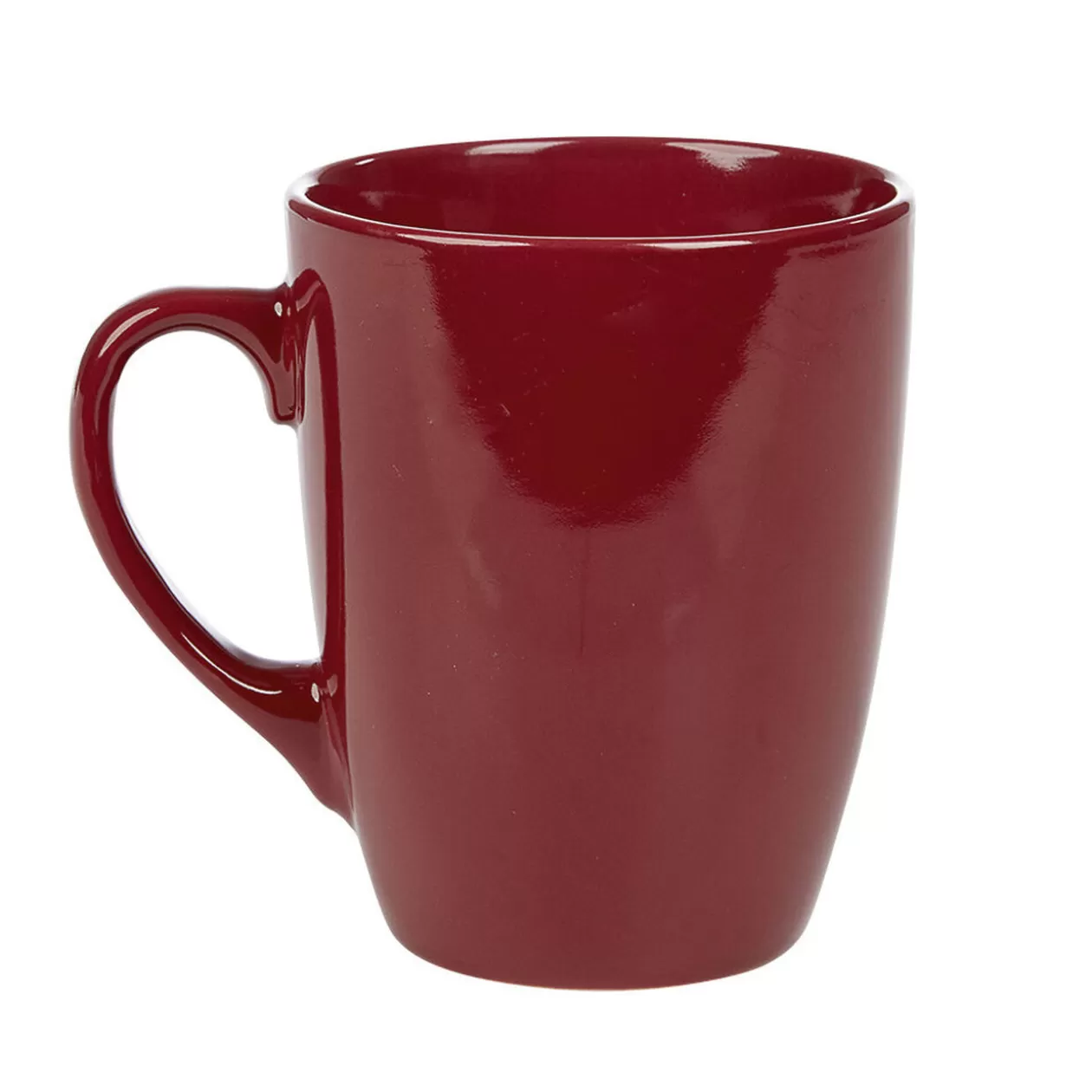 Mug en faïence 31 cl uni rouge brillant>Gifi Online